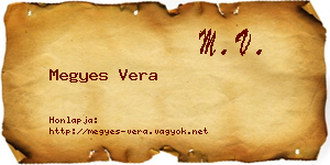 Megyes Vera névjegykártya